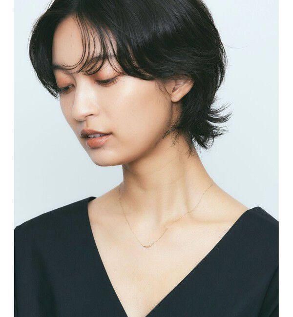 Jouete「K10YG レイヤー ムーン ネックレス」|ネックレス|