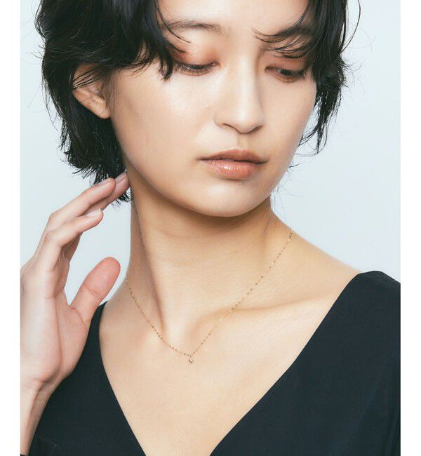 Jouete「K10YG ブラウンダイヤモンド レイヤー ネックレス」|ネックレス|