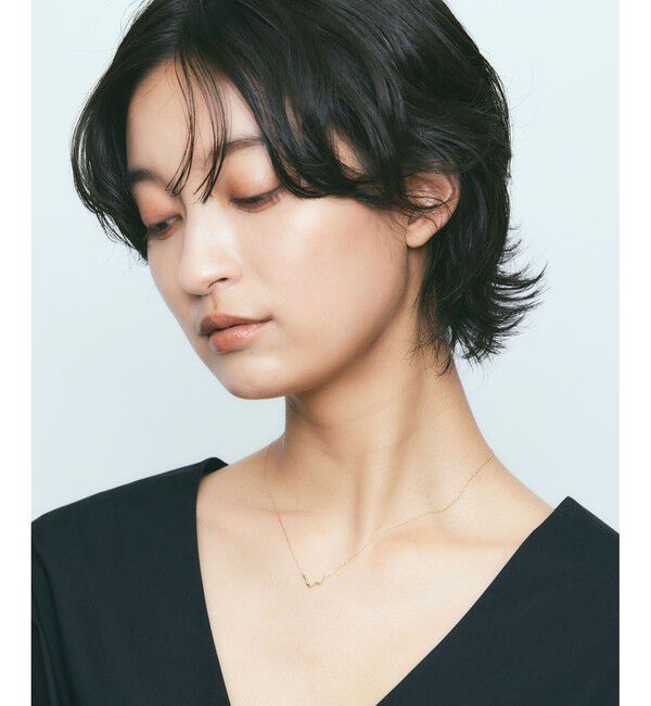 Jouete「K10YG レイヤー ウェーブ ネックレス」|ネックレス|