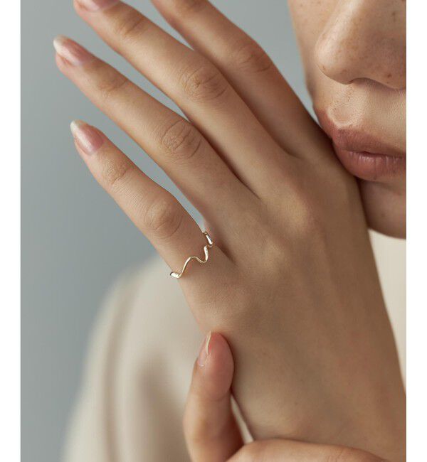 Jouete「K10YG ピンキーリング ワンストローク」|リング|