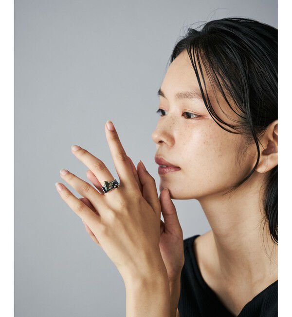 Jouete「ナチュラルストーン プレート」|リング|