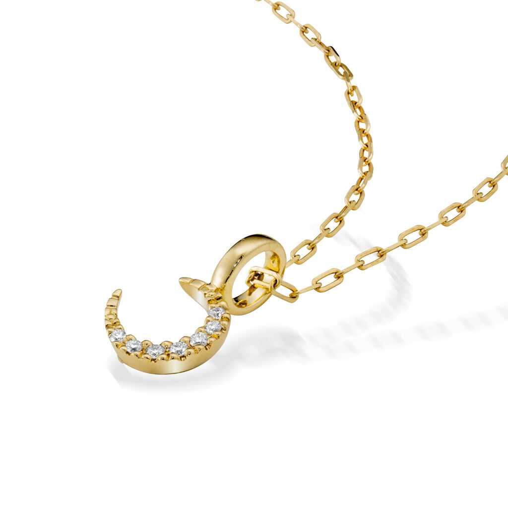 STAR JEWELRY「DIAMOND MOON CHARM」|ネックレス|