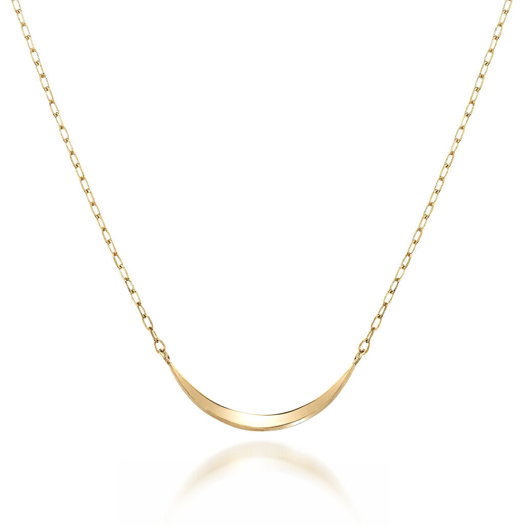 STAR JEWELRY「SMILING MOON」|ネックレス|イエローゴールド