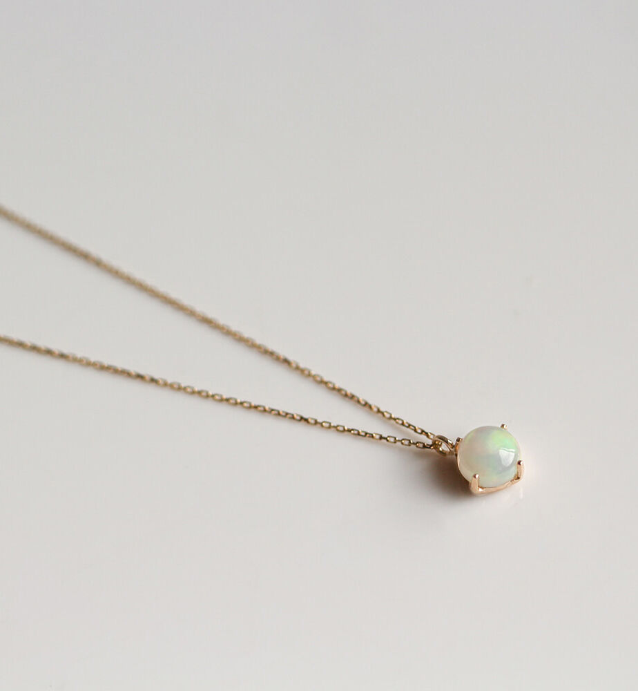  「オパール ラウンド ネックレス | K10YG」|ネックレス|