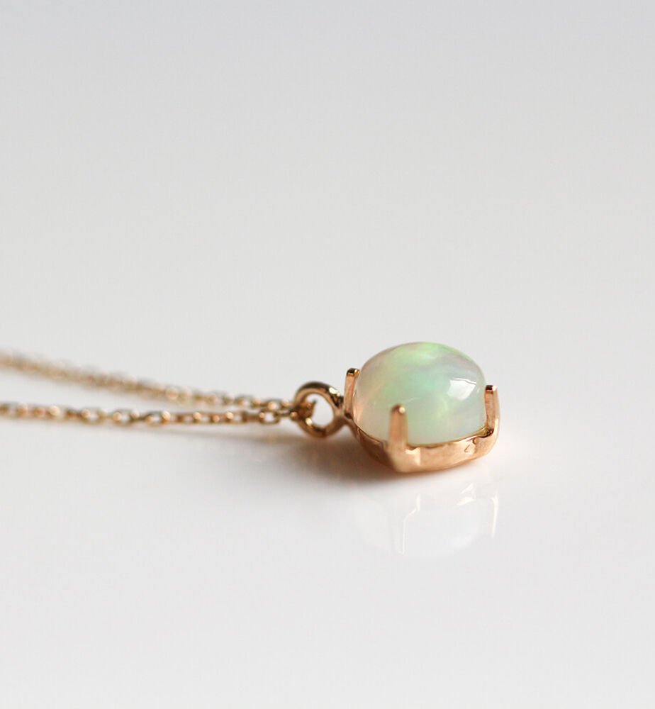  「オパール ラウンド ネックレス | K10YG」|ネックレス|