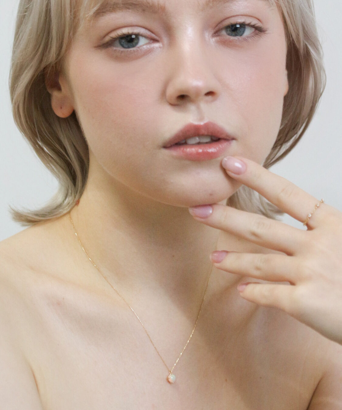  「オパール ラウンド ネックレス | K10YG」|ネックレス|