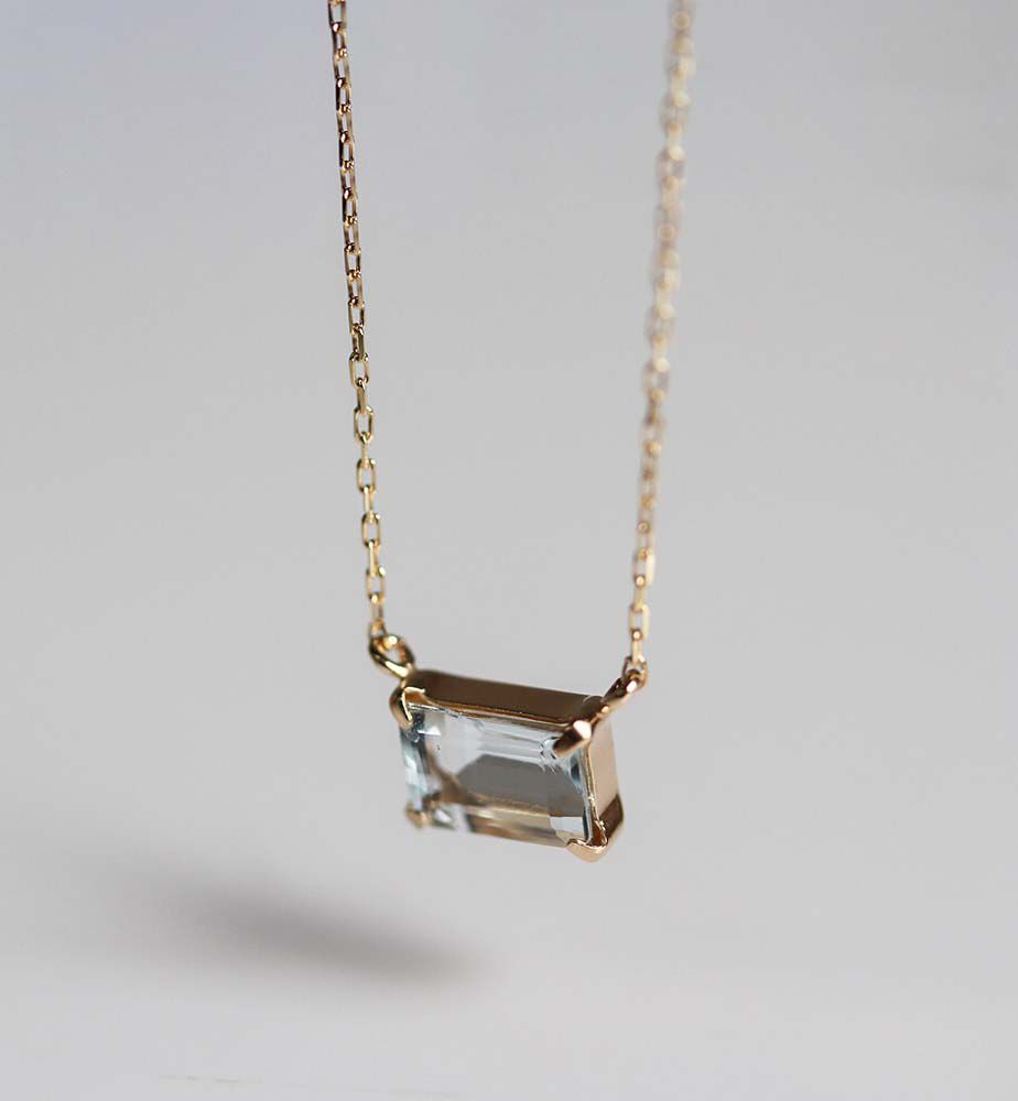  「カラーストーン ネックレス | K10YG」|ネックレス|