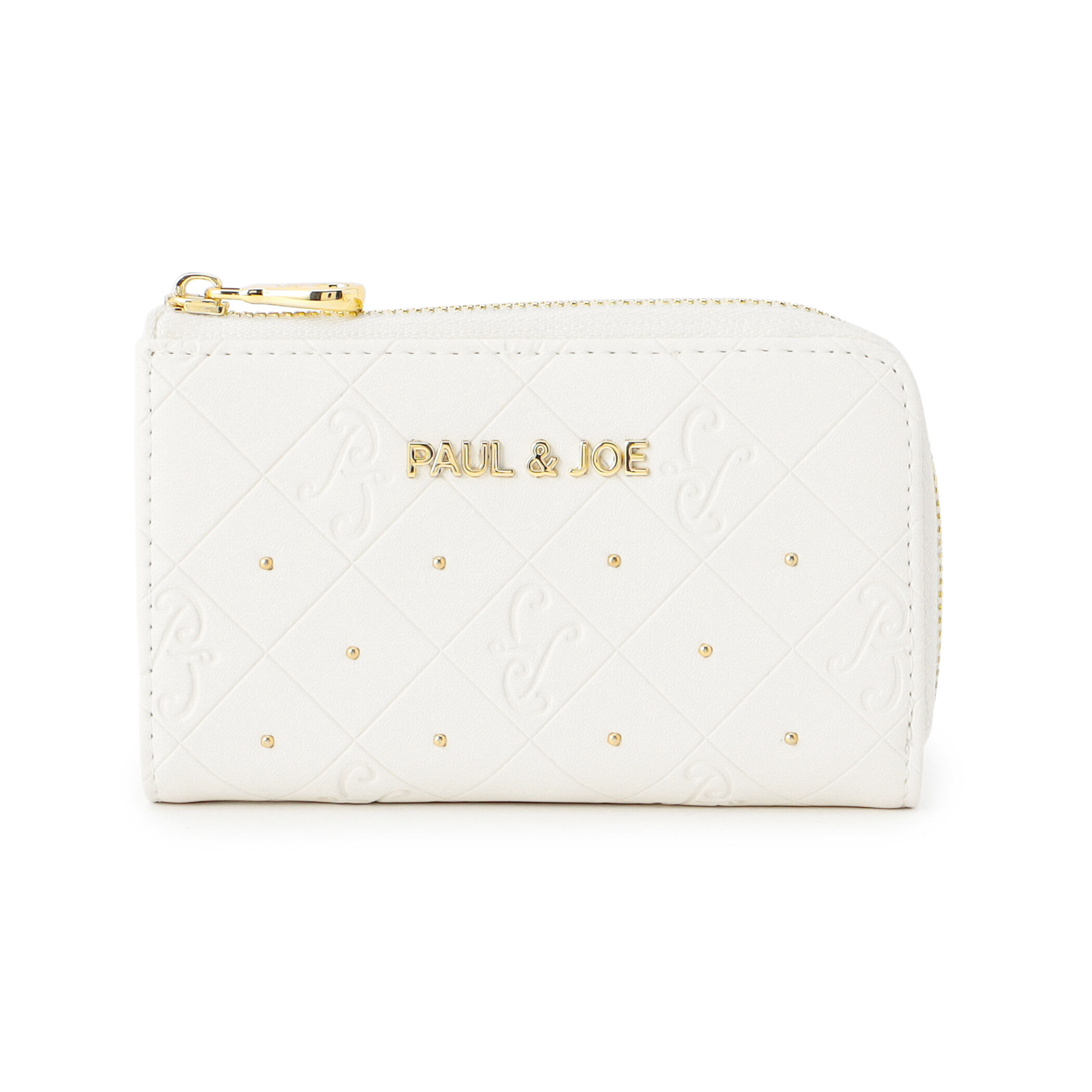 PAUL&JOE「キーケース／ロゴエンボス」|キーケース|アイボリー