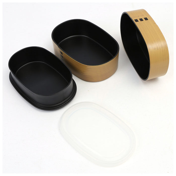 BACKYARD FAMILY「わっぱ風 弁当箱 レンジ対応 通販 二段 520ml まげわっぱ風 曲げわっぱ風 日本製 2段」|食器・キッチングッズ|