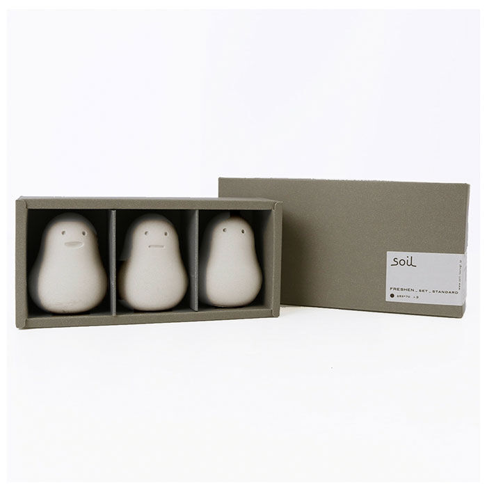 BACKYARD FAMILY「珪藻土 soil 通販 下駄箱 消臭 だるま 直径53&times;高さ70mm ソイル SOIL soil」|シューケア|