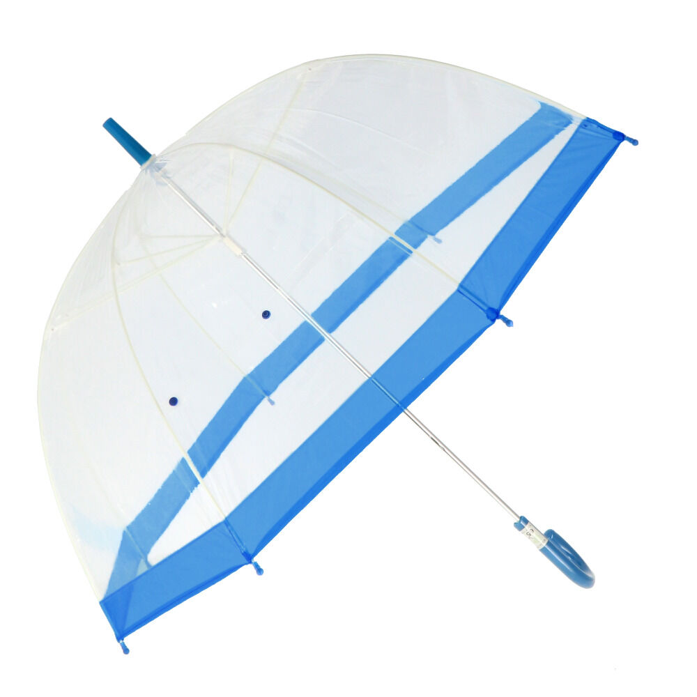 BACKYARD FAMILY「ビニール傘 レディース 通販 傘 65cm  長傘 大きい ドーム型 手開き グラスファイバー骨」|傘|ブルー1