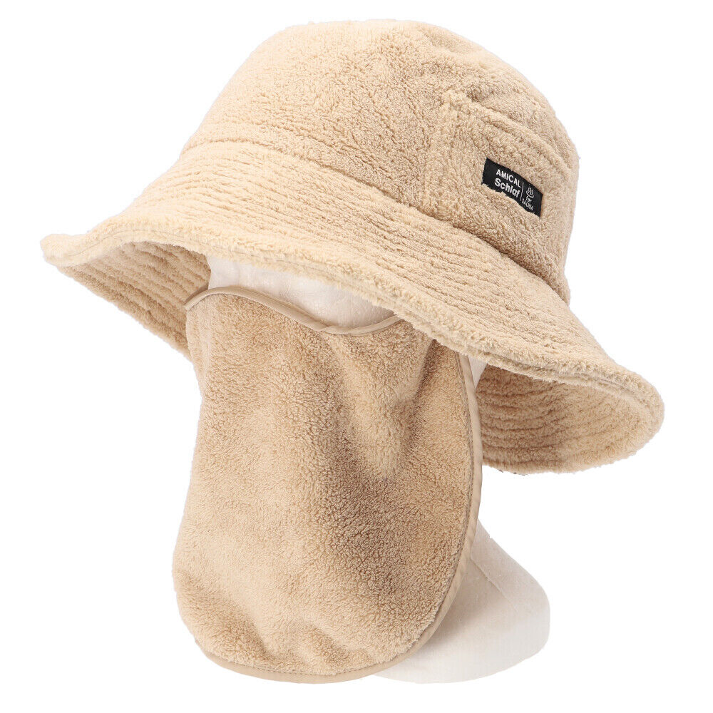 BACKYARD FAMILY「サウナハット マスク付 通販 サウナ帽子 サウナキャップ サウナ ハット キャップ 帽子 パイル地」|タオル|ベージュ1