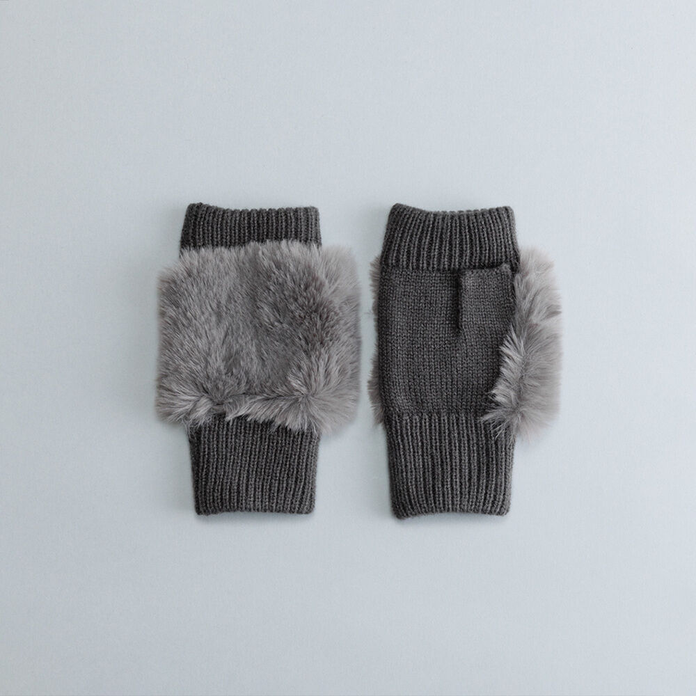 BACKYARD FAMILY「クロダ 手袋 レディース 通販 グローブ 手ぶくろ 指なし ハンドウォーマー ハンドカバー 暖かい」|手袋|グレー1