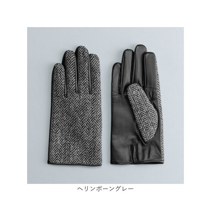 BACKYARD FAMILY「ハリスツイード 手袋 メンズ 通販 Harris Tweed グローブ 手ぶくろ 防寒 抗菌 通勤」|手袋|