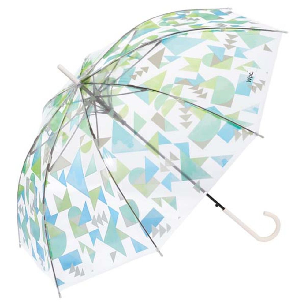 Wpc.「wpc 傘 ビニール傘 通販 レディース ジャンプ 透明 耐風 長傘 雨傘 ジャンプ傘 オシャレ」|傘|グリーン1