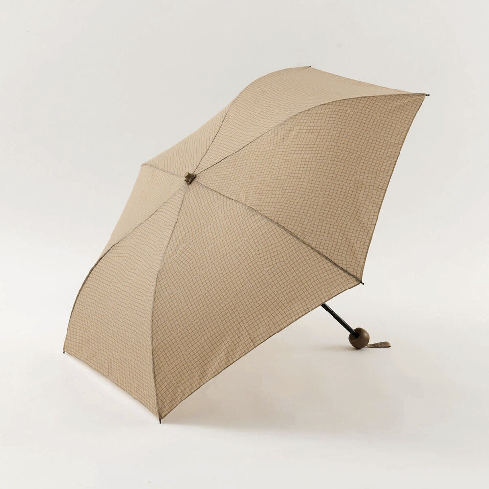 BACKYARD FAMILY「392 plusm 傘 通販 折りたたみ傘 折り畳み傘 雨傘 かさ カサ レディース たたみやすい」|傘|ベージュ1