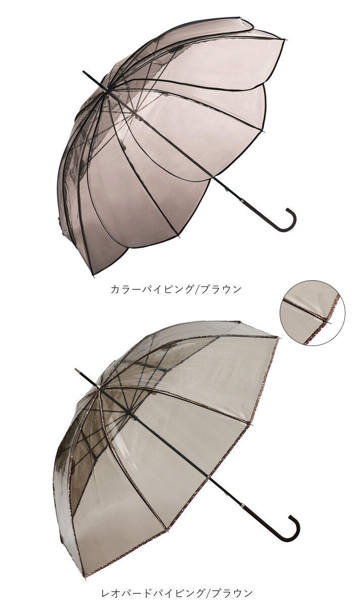 BACKYARD FAMILY「because ビコーズ ビニール傘 オシャレ 通販 雨傘 長傘 お花型 花びら クリアアンブレラ」|傘|