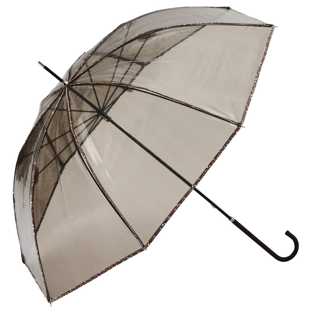 BACKYARD FAMILY「because ビコーズ ビニール傘 オシャレ 通販 雨傘 長傘 お花型 花びら クリアアンブレラ」|傘|ブラウン2