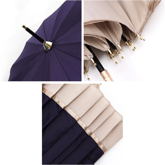 BACKYARD FAMILY「雨傘 長傘 レディース 通販 傘 長雨傘 手開き 55cm 16本骨 晴雨兼用 紫外線対策」|傘|