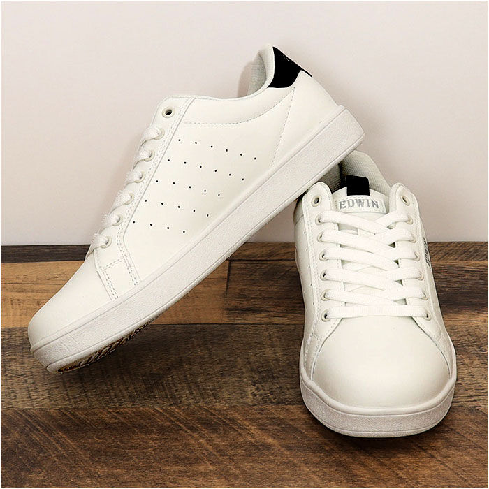 BACKYARD FAMILY「白スニーカー エドウィン 通販 EDWIN スニーカー EDW7034 靴 メンズ」|スリッポン|