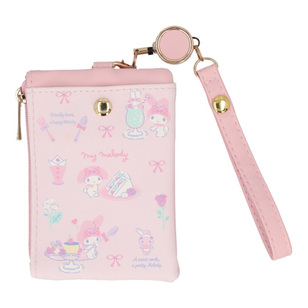 BACKYARD FAMILY「パスポーチ リール付き 通販 パスケース キーケース 定期入れ 定期券入れ キーポーチ」|キーケース|ピンク1