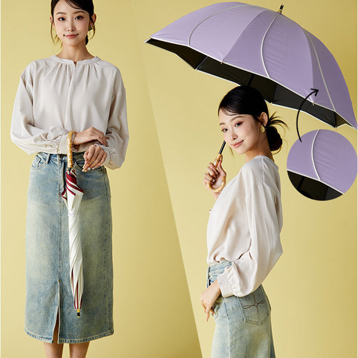 BACKYARD FAMILY「キザワ 日傘 ショート丈 通販 KIZAWA M55HB081API 長傘 ショート丈日傘 傘」|傘|