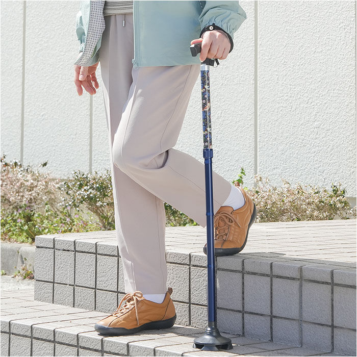 BACKYARD FAMILY「軽量 折りたたみ 杖 おしゃれ 通販 sgマーク 自立式 4点杖 四点杖 折りたたみ杖 ステッキ」|その他|