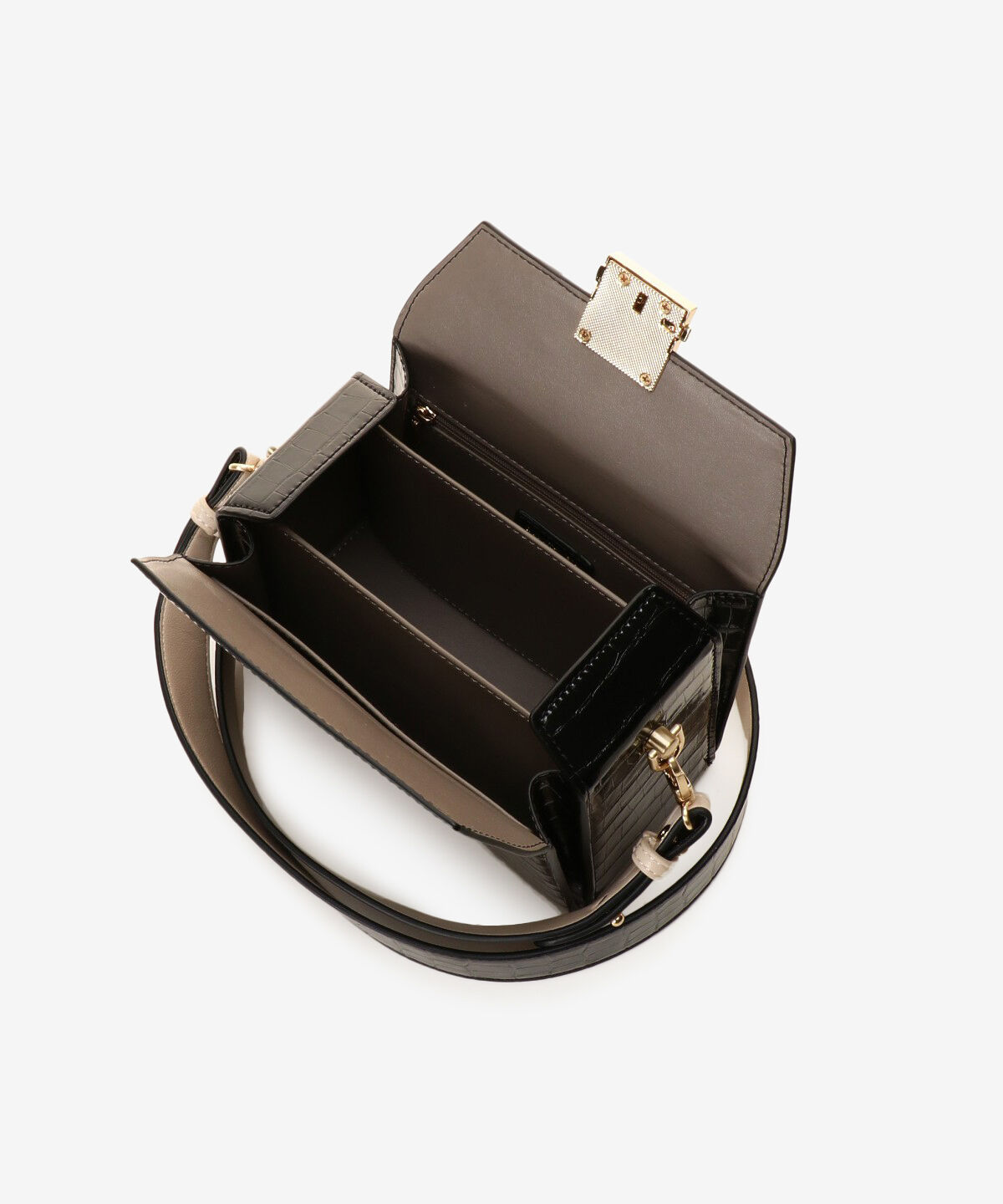 Samantha Vega「クロコ調スクエアバッグ」|ショルダー・メッセンジャー|