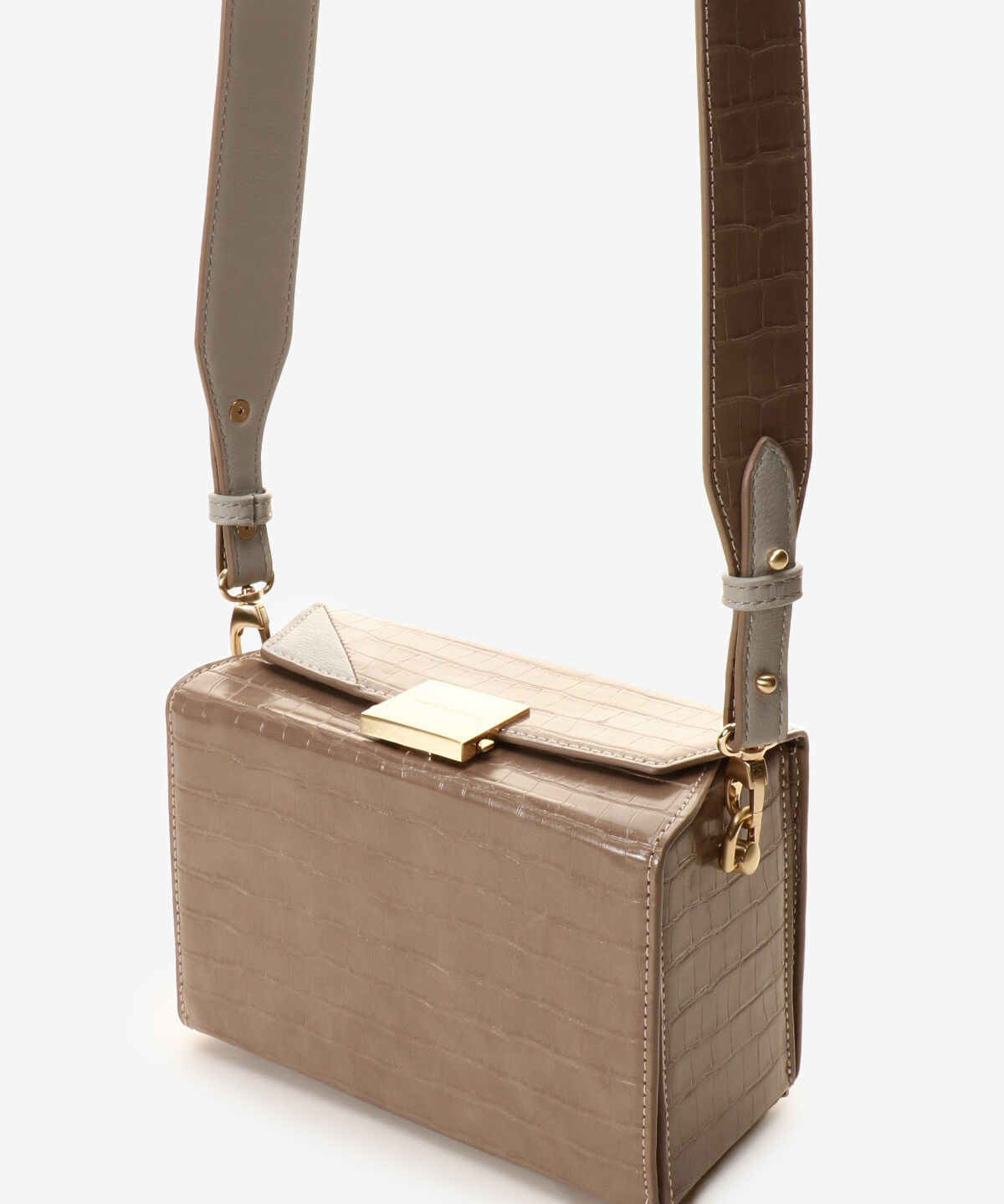Samantha Vega「クロコ調スクエアバッグ」|ショルダー・メッセンジャー|