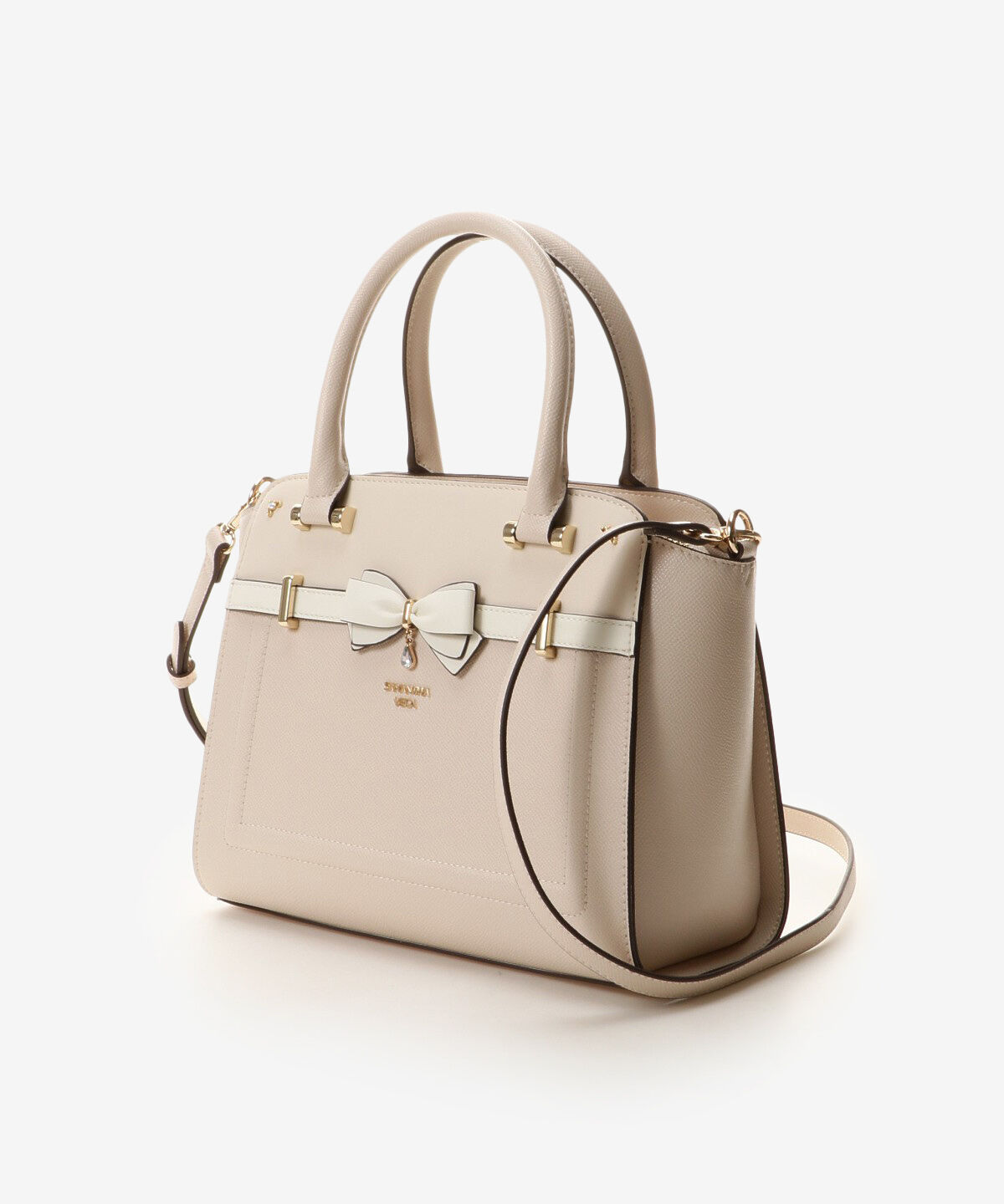 Samantha Vega「バイカラーアクセントリボントートバッグ」|ハンドバッグ|