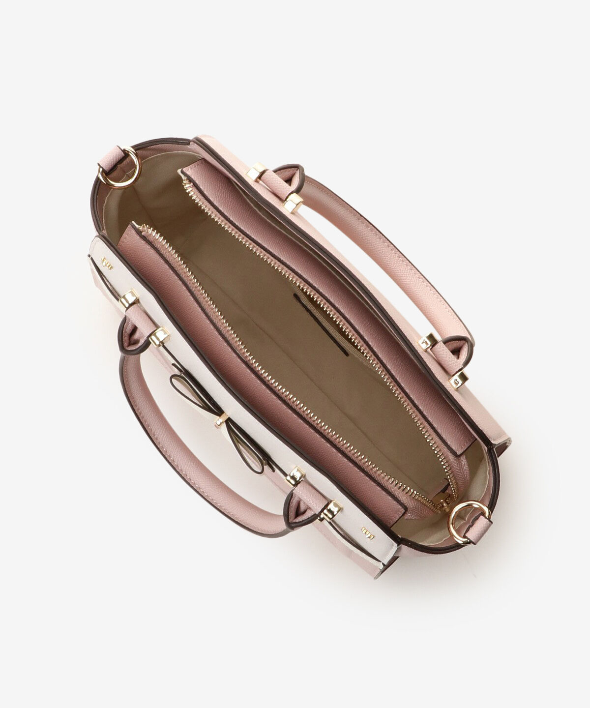 Samantha Vega「バイカラーアクセントリボントートバッグ」|ハンドバッグ|