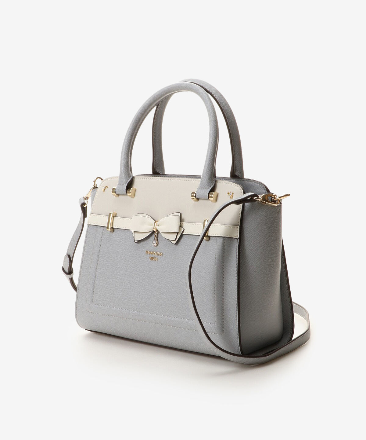 Samantha Vega「バイカラーアクセントリボントートバッグ」|ハンドバッグ|