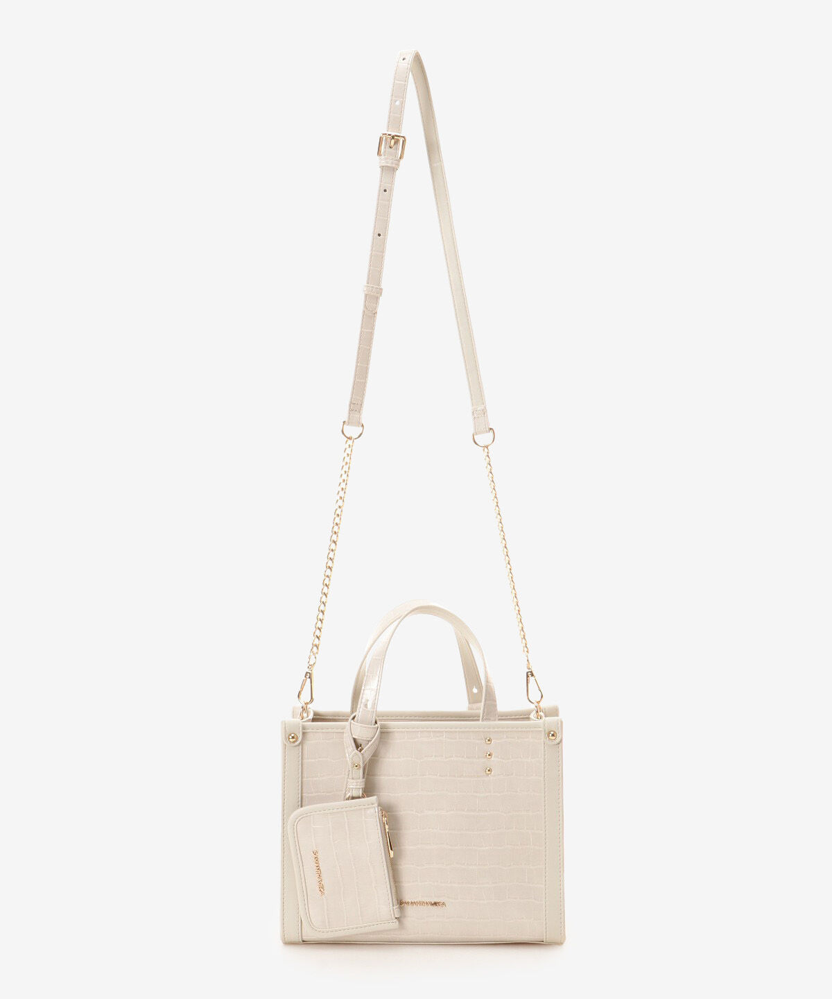 Samantha Vega「クロコ調シンプル横型ハンドバッグ」|ハンドバッグ|