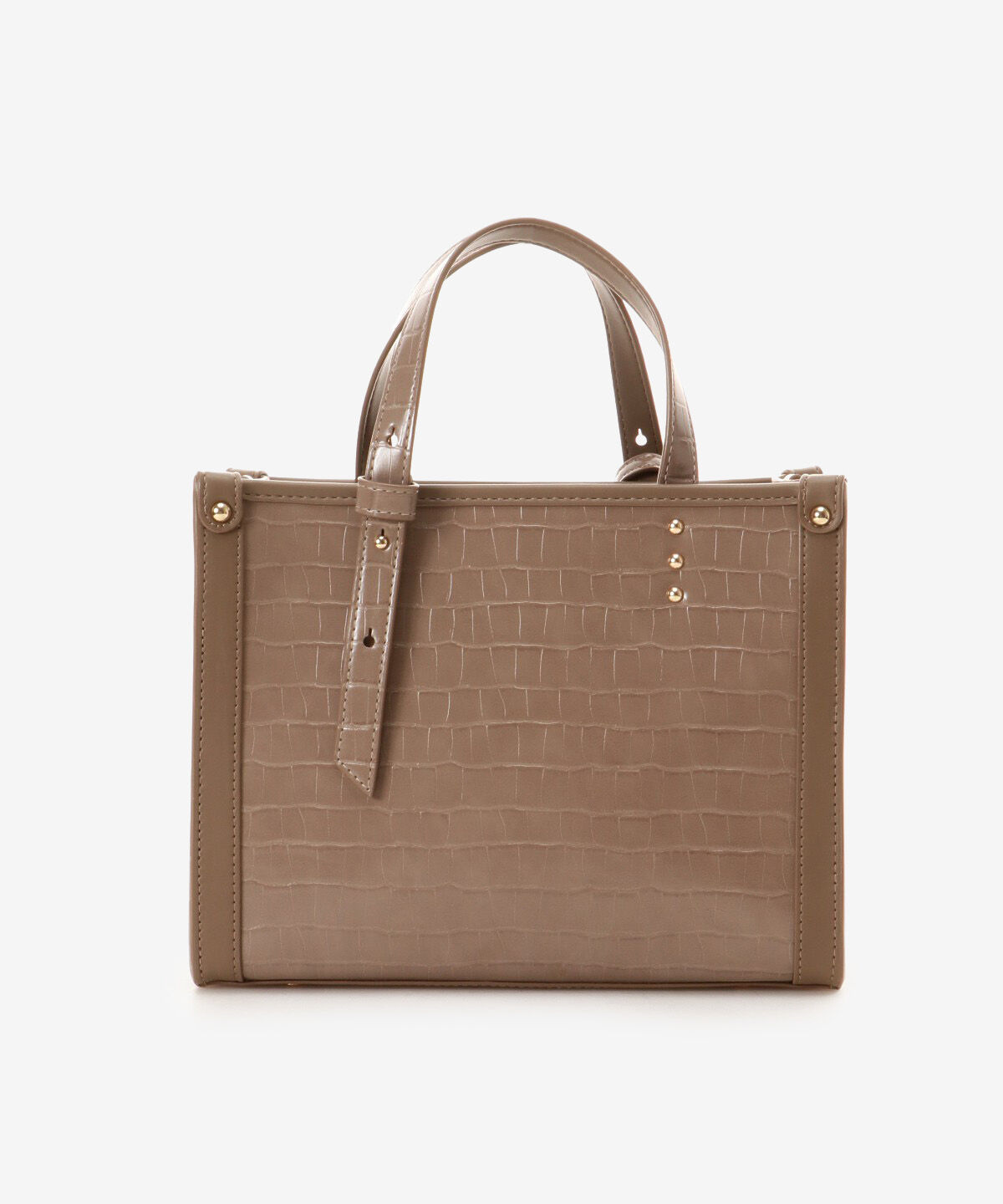 Samantha Vega「クロコ調シンプル横型ハンドバッグ」|ハンドバッグ|