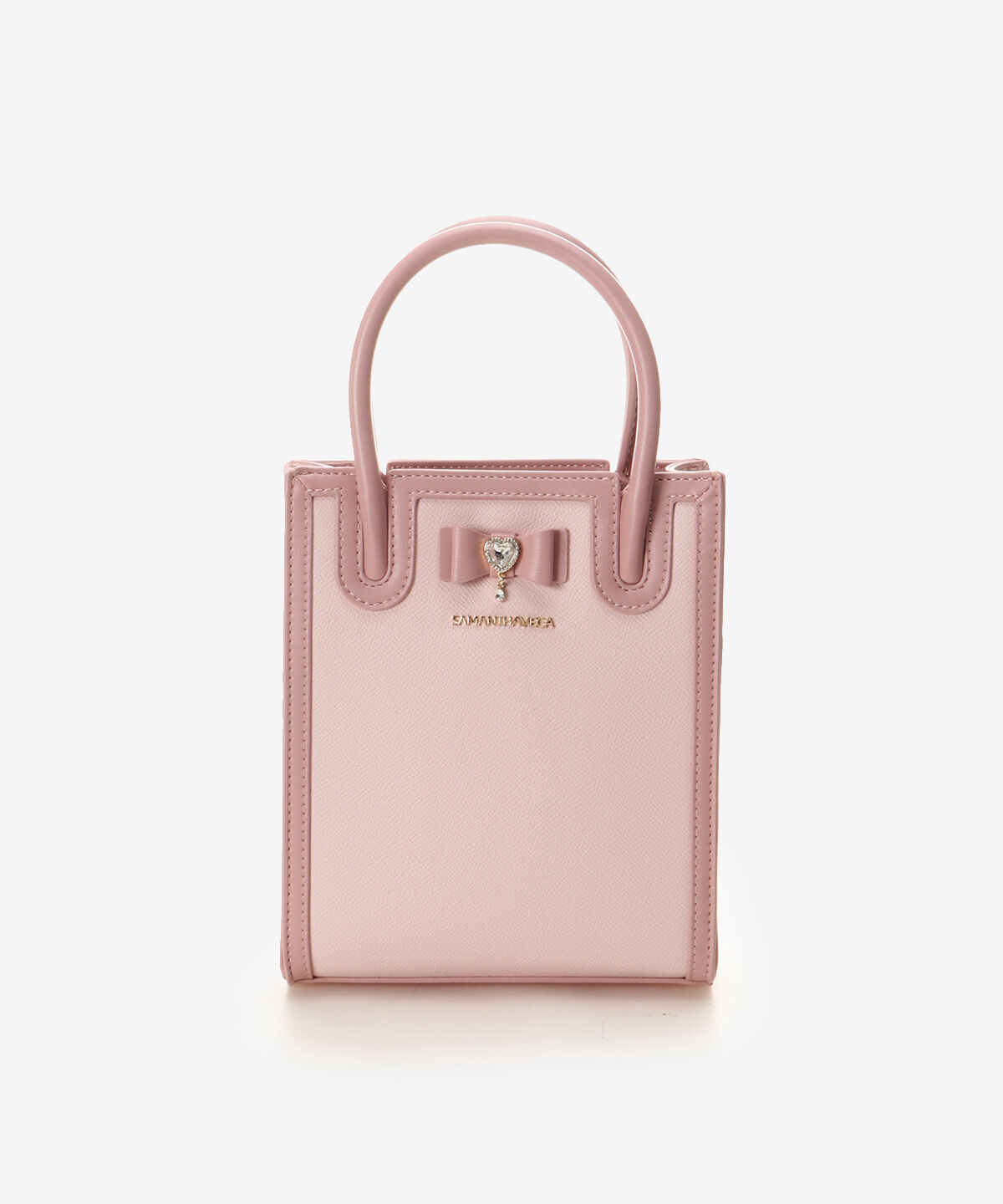 Samantha Vega「リボンスクエアショルダーバッグ」|ショルダー・メッセンジャー|ピンク