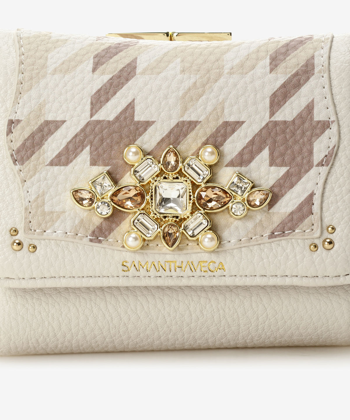 Samantha Vega「チェックビジューフリル折財布」|財布|