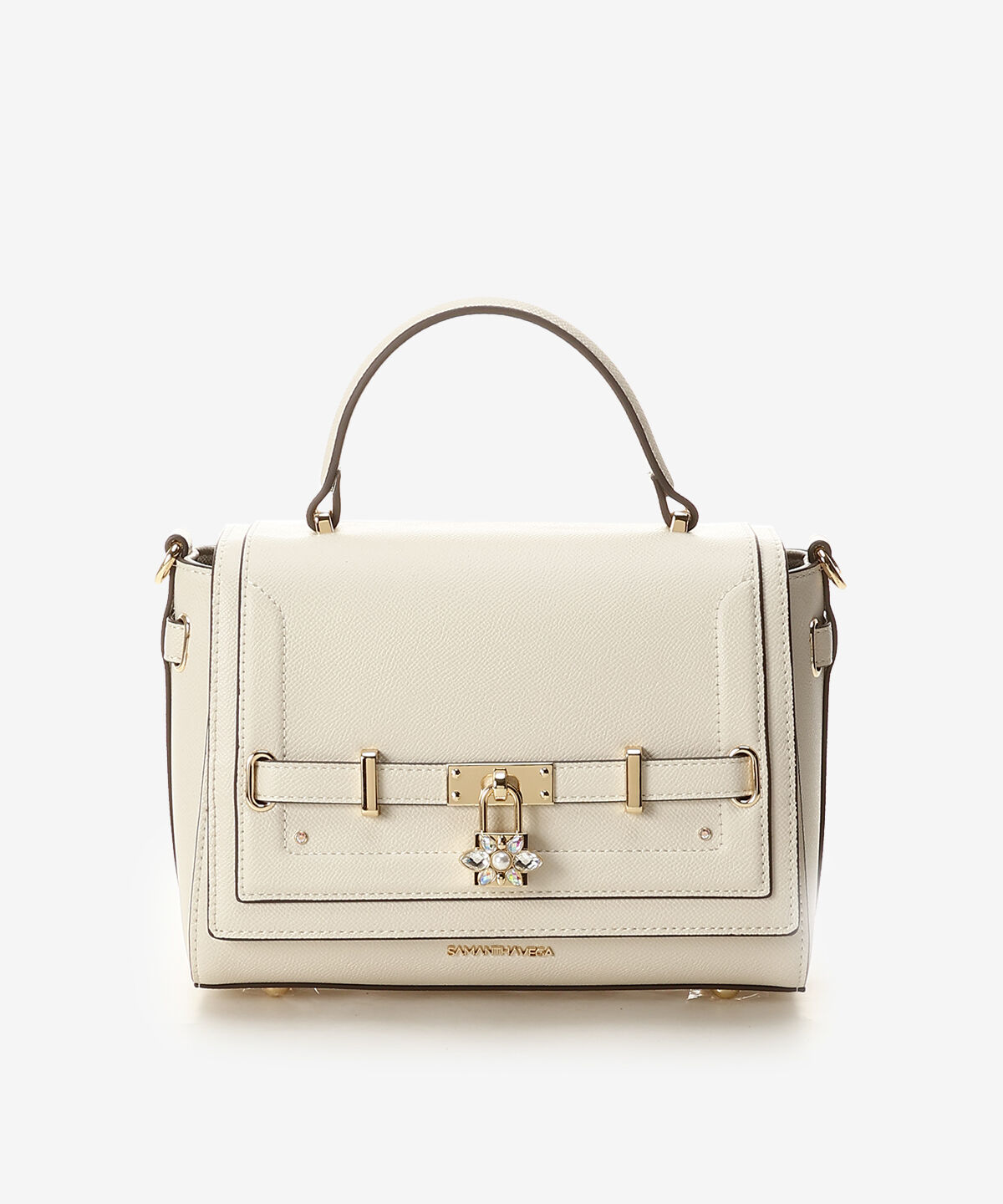 Samantha Vega「ベルトビジューショルダーバッグ」|ショルダー・メッセンジャー|オフホワイト