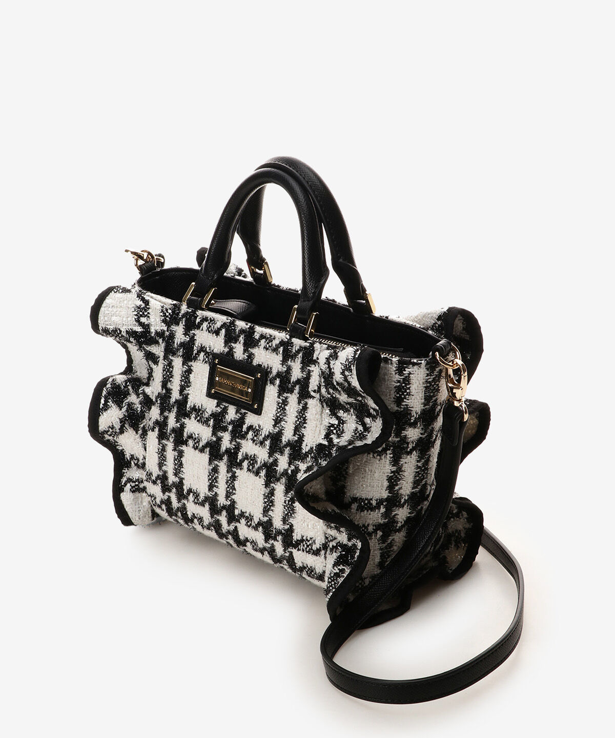 Samantha Vega「ツイードフリルハンドバッグ（小）」|ハンドバッグ|