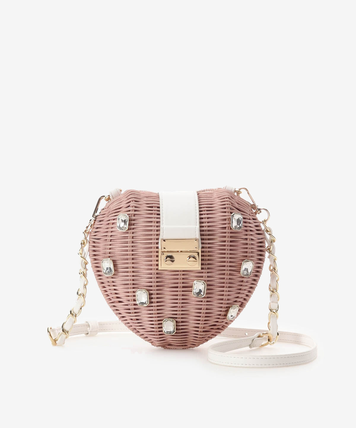Samantha Vega「ジュエリーハート型ショルダーかごバッグ」|ショルダー・メッセンジャー|