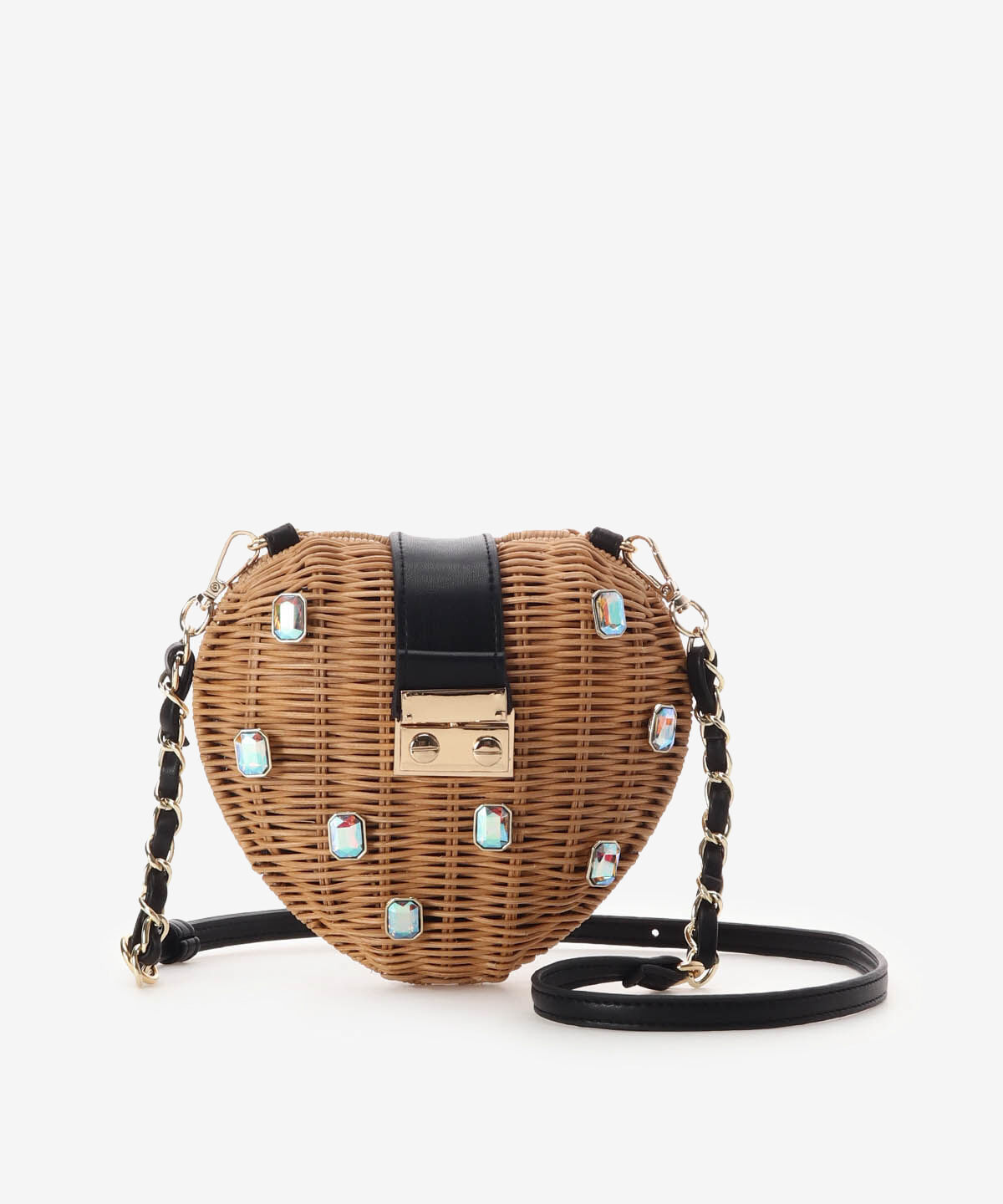 Samantha Vega「ジュエリーハート型ショルダーかごバッグ」|ショルダー・メッセンジャー|