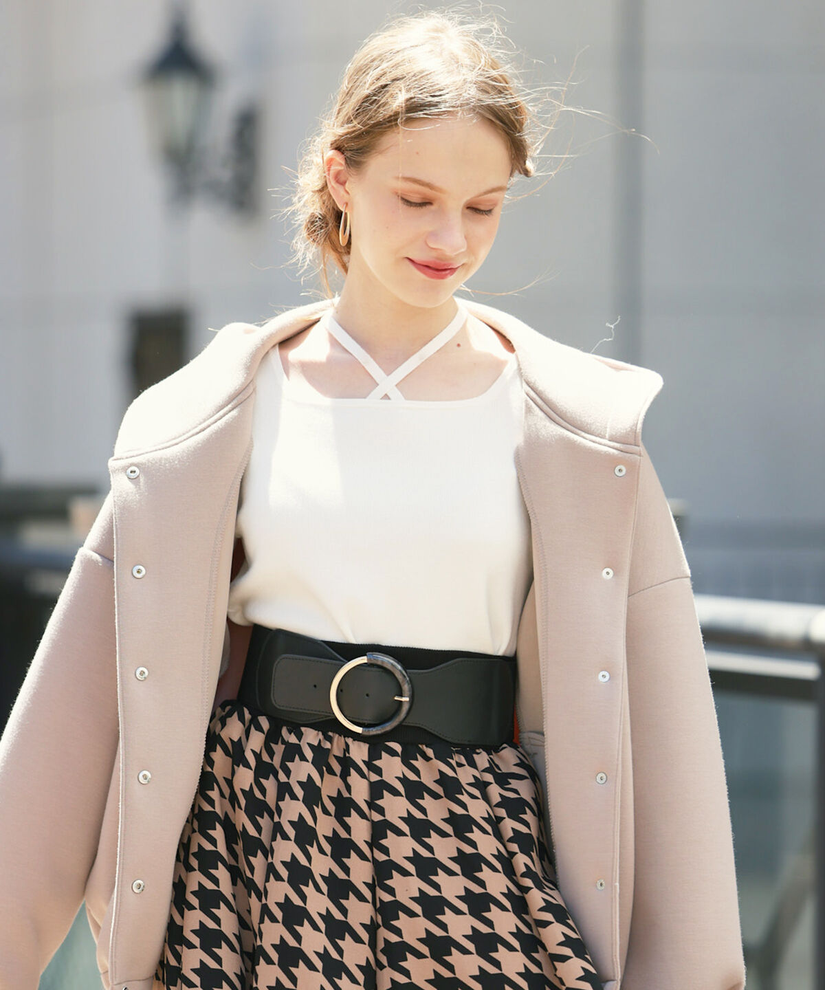 アンドクチュール「スクエアネックホルターリボンプルオーバー」|ニット・セーター|