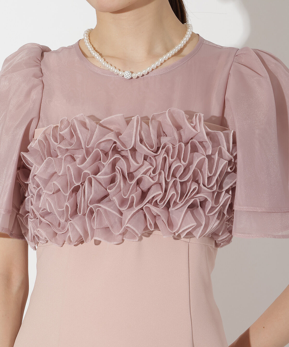 アンドクチュール「チュールフリルドレス」|ドレス|