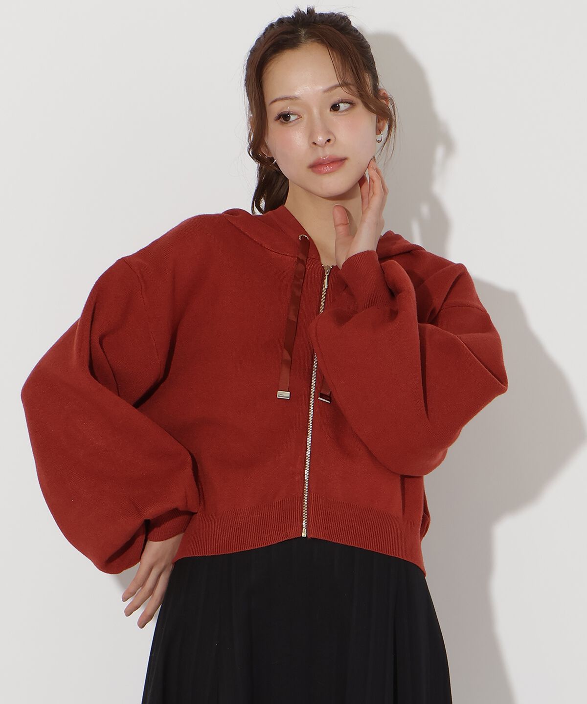 アンドクチュール「ニットパーカー」|パーカー|