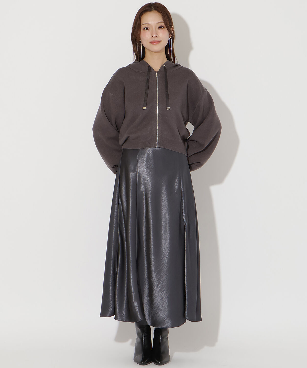 アンドクチュール「ニットパーカー」|パーカー|