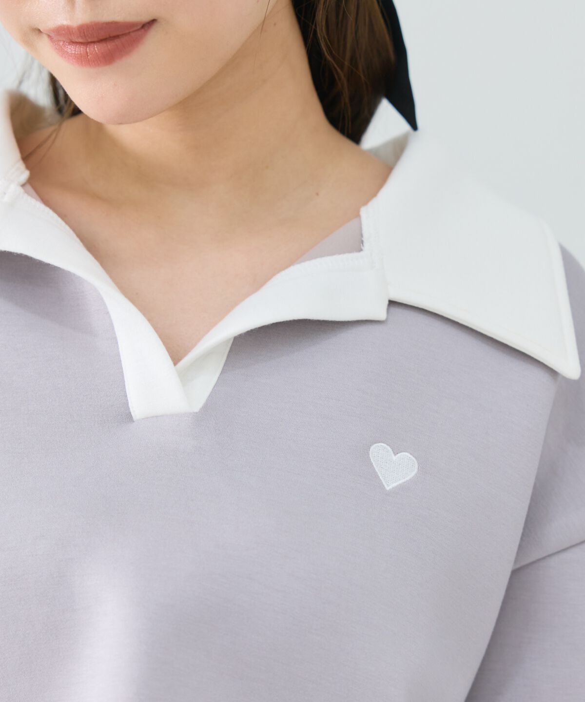 REDYAZEL「ハート刺繍ラガートップス」|Tシャツ・カットソー|