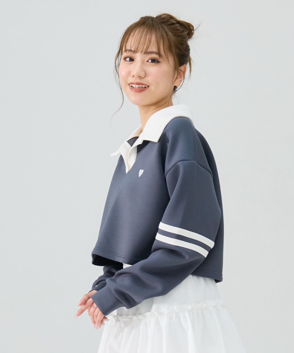 REDYAZEL「ハート刺繍ラガートップス」|Tシャツ・カットソー|