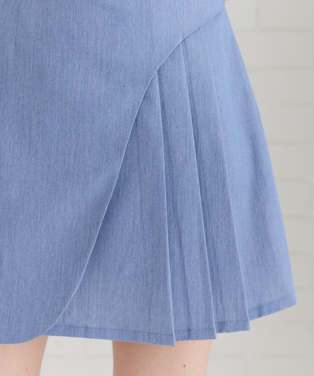 REDYAZEL「ラップデザインアシメプリーツミニスカート」|フレア|