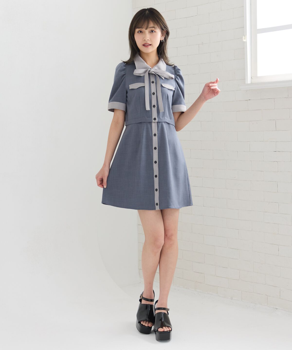 REDYAZEL「2WAYバイカラーミニワンピース」|ワンピース|