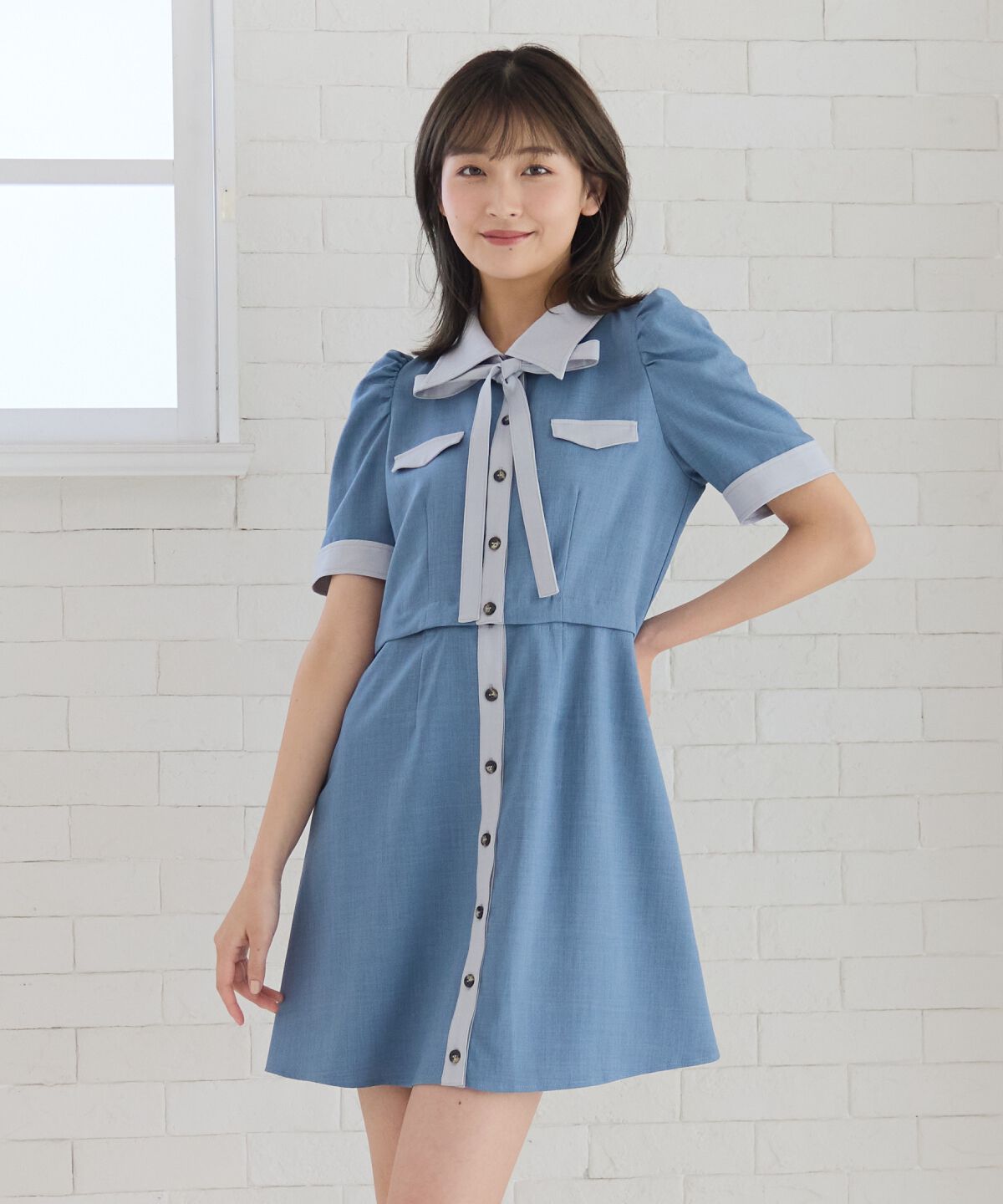 REDYAZEL「2WAYバイカラーミニワンピース」|ワンピース|