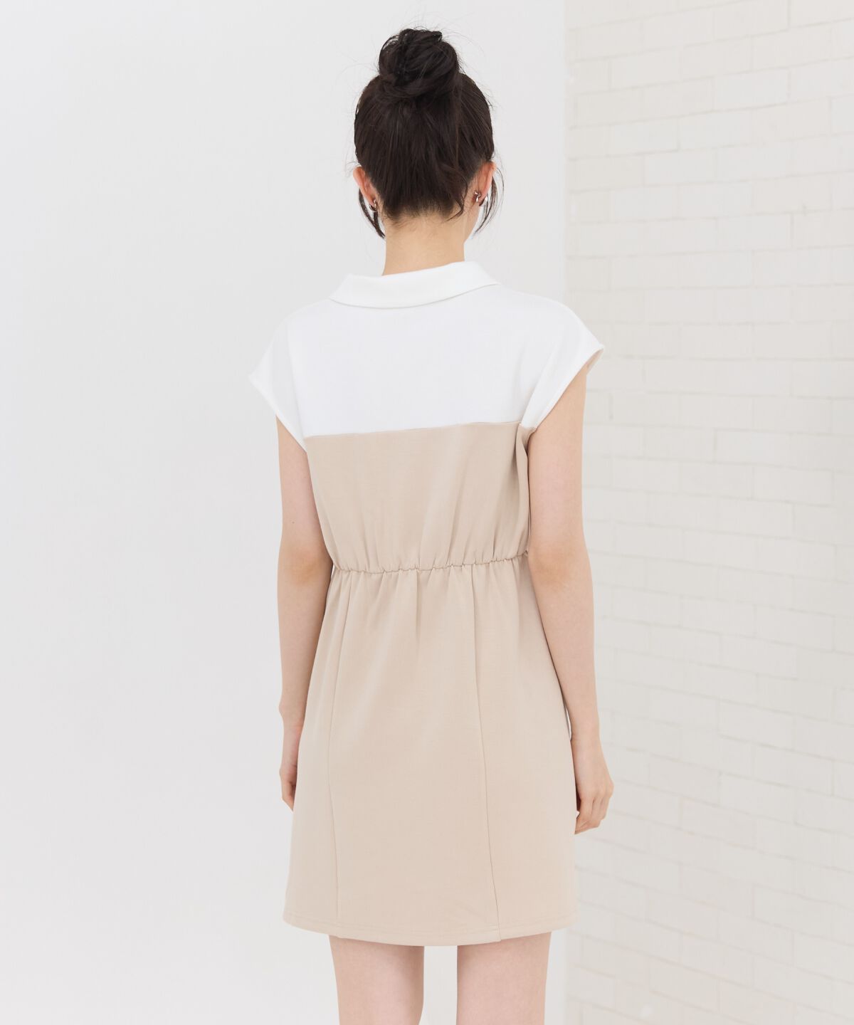 REDYAZEL「バイカラーポロミニワンピース」|ワンピース|